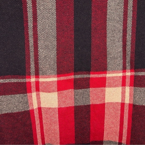 SMALL ANNE KLEIN RED BLACK PLAID JACKET LONG SLEEVE ACADEMIA PREPPY COTTON BLEND - Picture 9 of 12